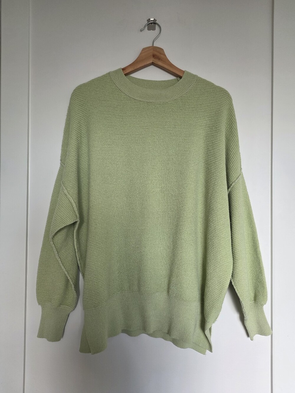 RD Style Light Green Crewneck Textured Sweater